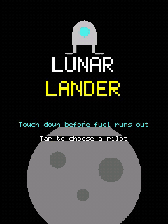 Lunar Lander on the TFT shield, flown by the CPU